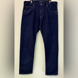 Patagonia Men’s Straight Stretch Jeans Dark Wash Organic Cotton Size 38x30 EUC